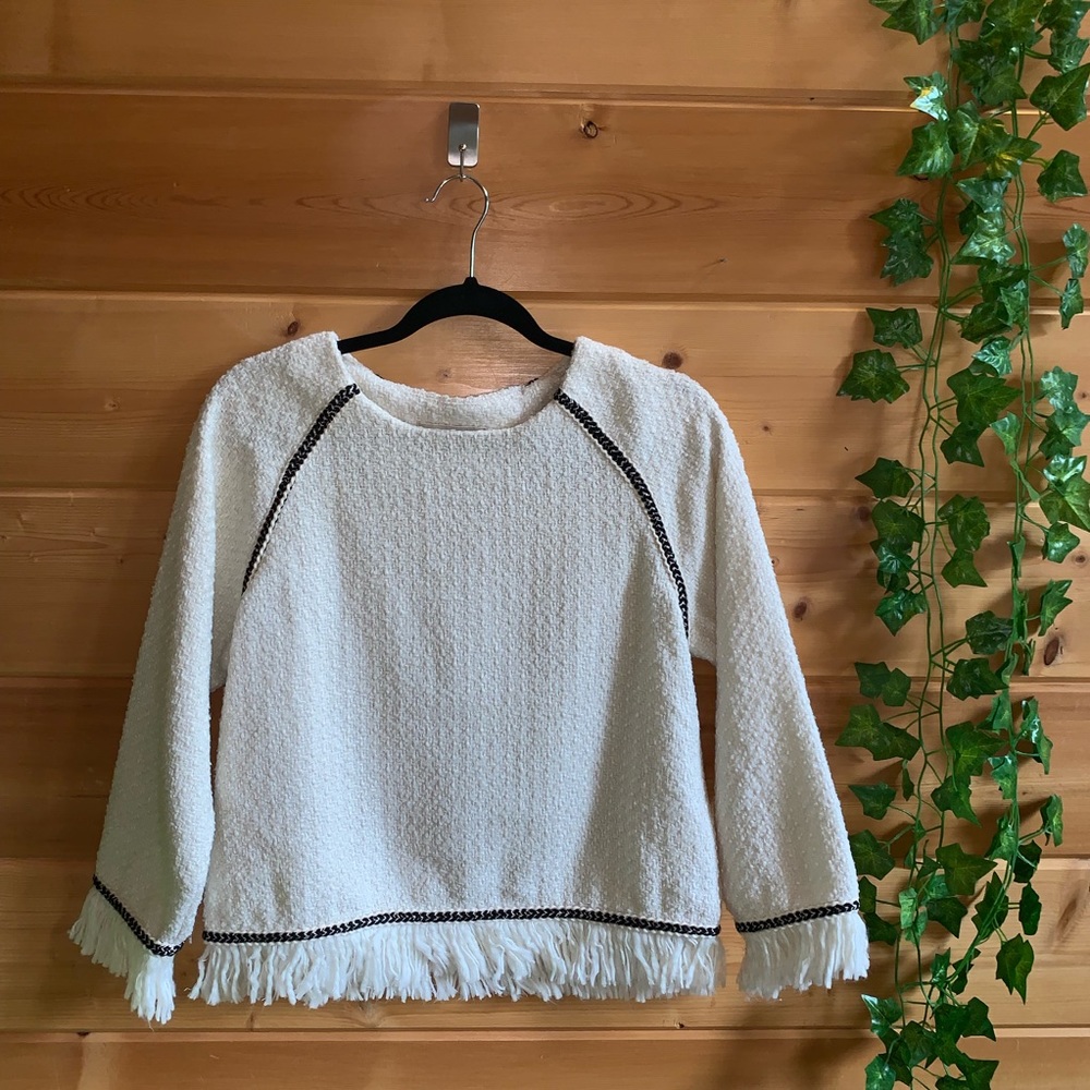 Creme & Black Moon River Sweater